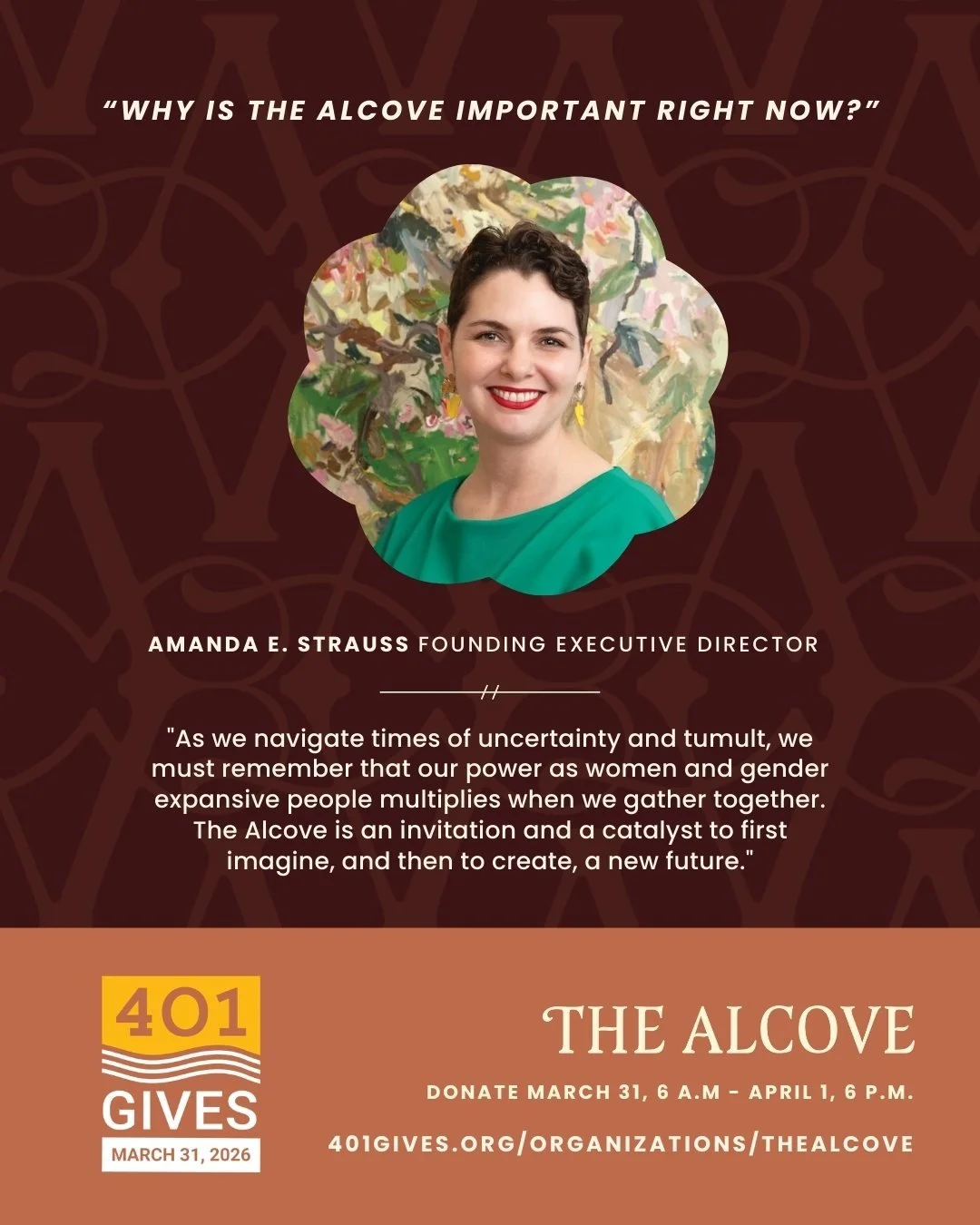 "Our power multiplies when we gather together."

One week away from 401 Gives! This year, we're raising funds to keep our Portrait Gallery, Biographical Library, and public programs free and accessible for everyone.

And exciting news: a ge