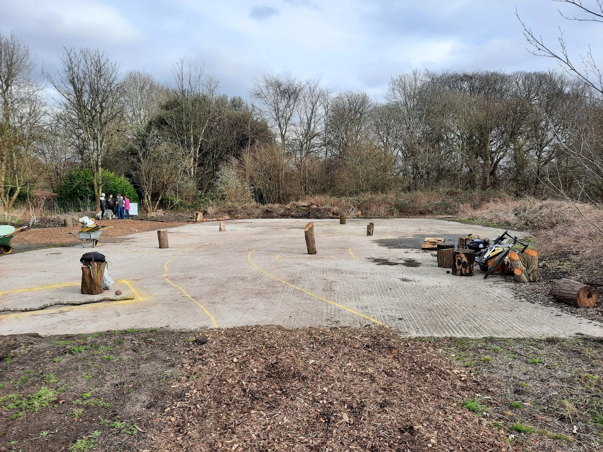 Marking out garden design