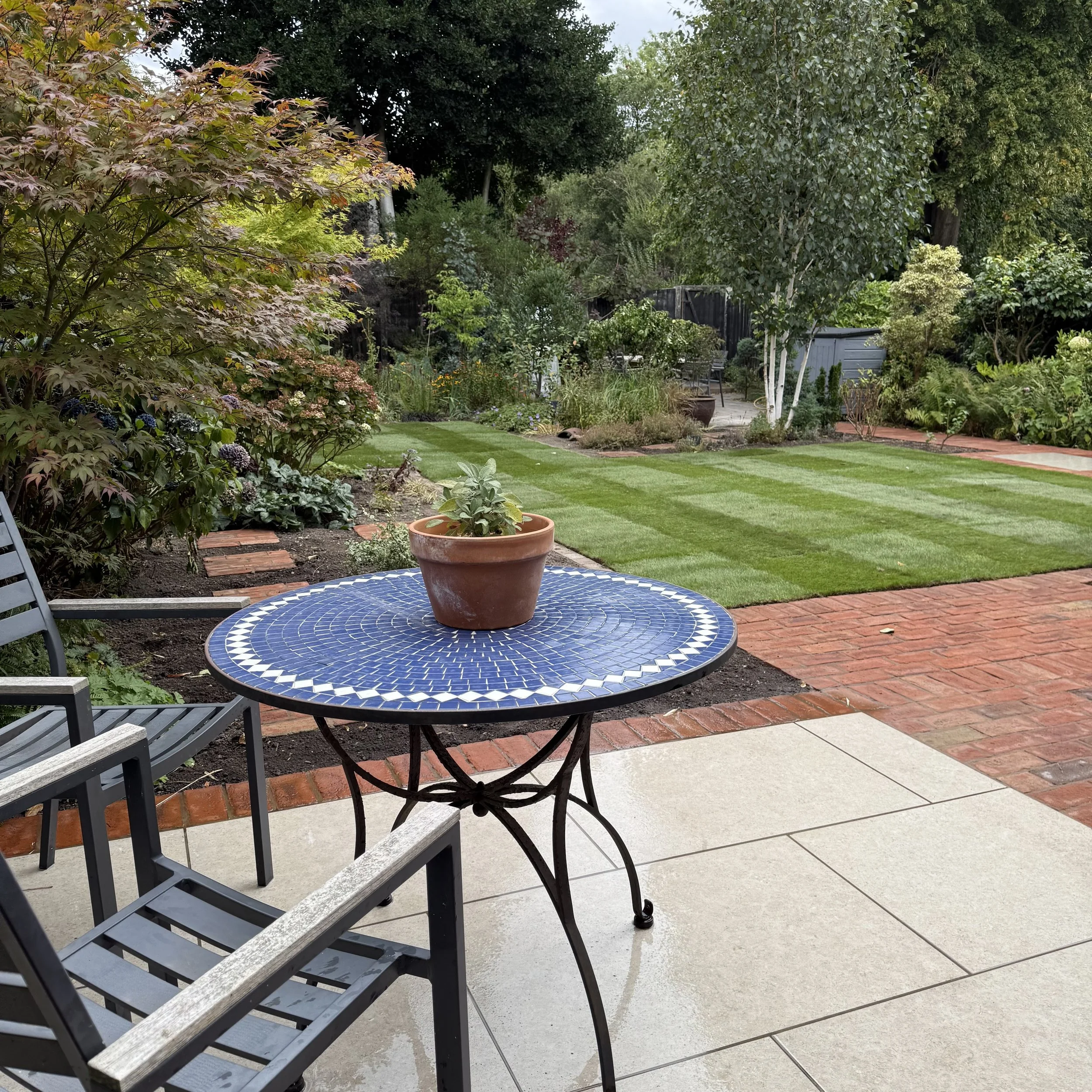 Bistro table for morning coffee and pastries