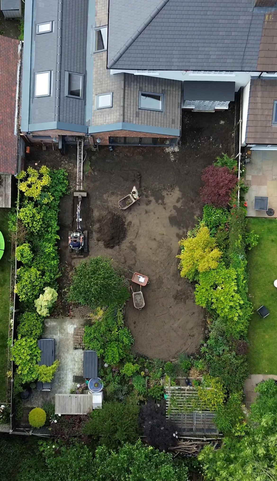 Drone shot during build