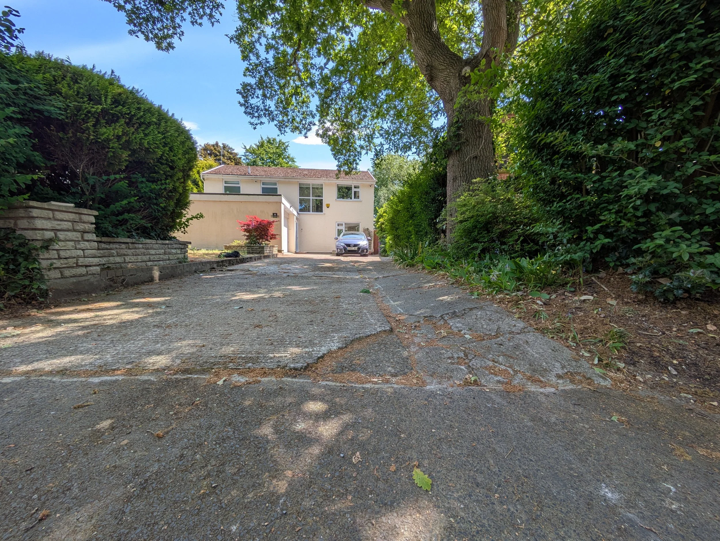 Before showing broken concrete