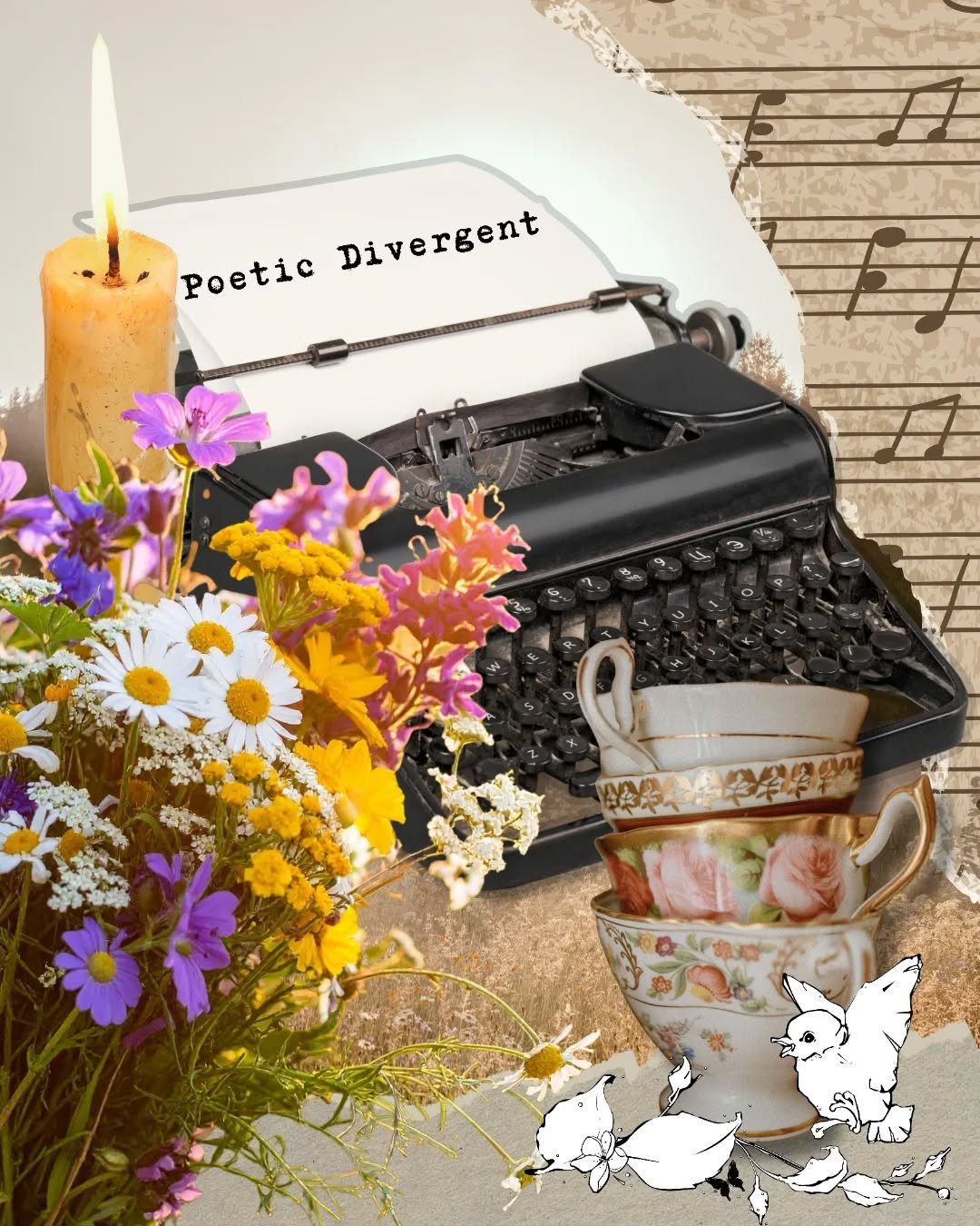 Hey there Honeybun! 🍯  Let's try something different today! I created a collage that feels like my poetry, and if you like it, perhaps you'd check out my page?? 

I've included several of my favorite lines from my work so you can get a taste of the 