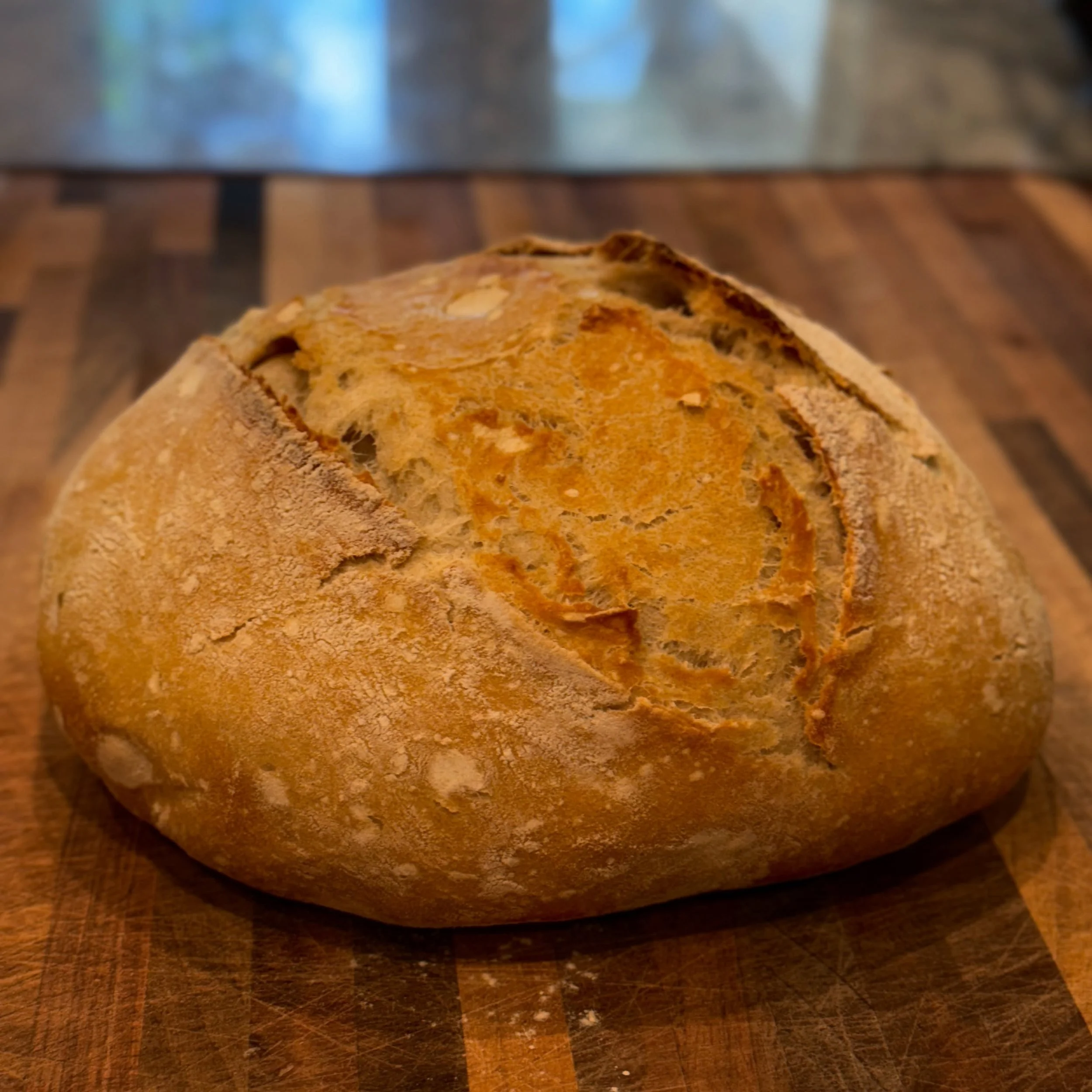 This sourdough loaf came out perfect! #sourdough #sourdoughbread #bread #breadbaking #sabrosadessertcompany