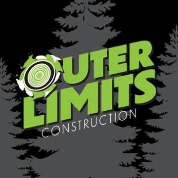 Logo for Outer Limits Construction with a tree background and a stylized target symbol.