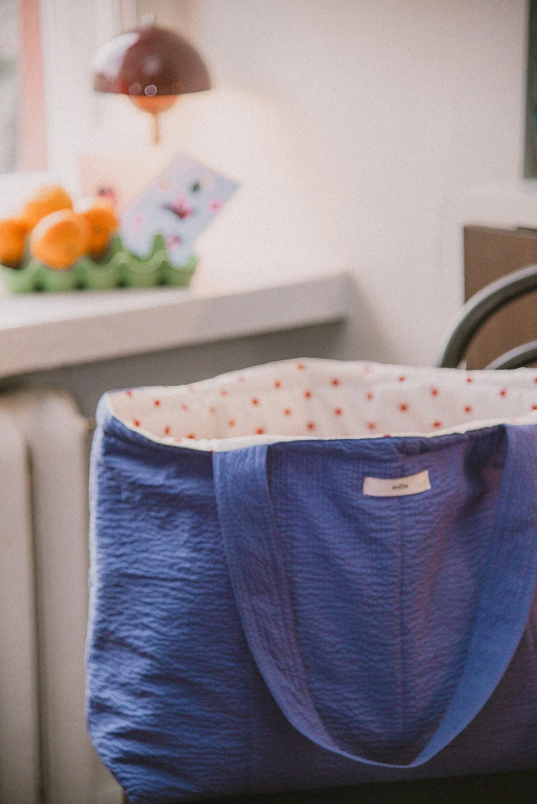 Tuotekuva Edlan sinisestä laukusta.