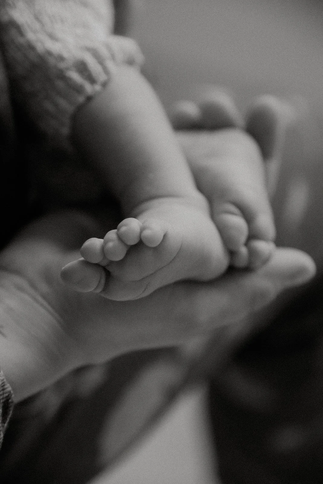 Vastasyntyneen pienet varpaat. Kuvan on ottanut vauvakuvaaja Heidi Väisänen.