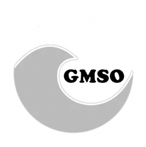 GMSO logo with a gray circle and black text on a white background