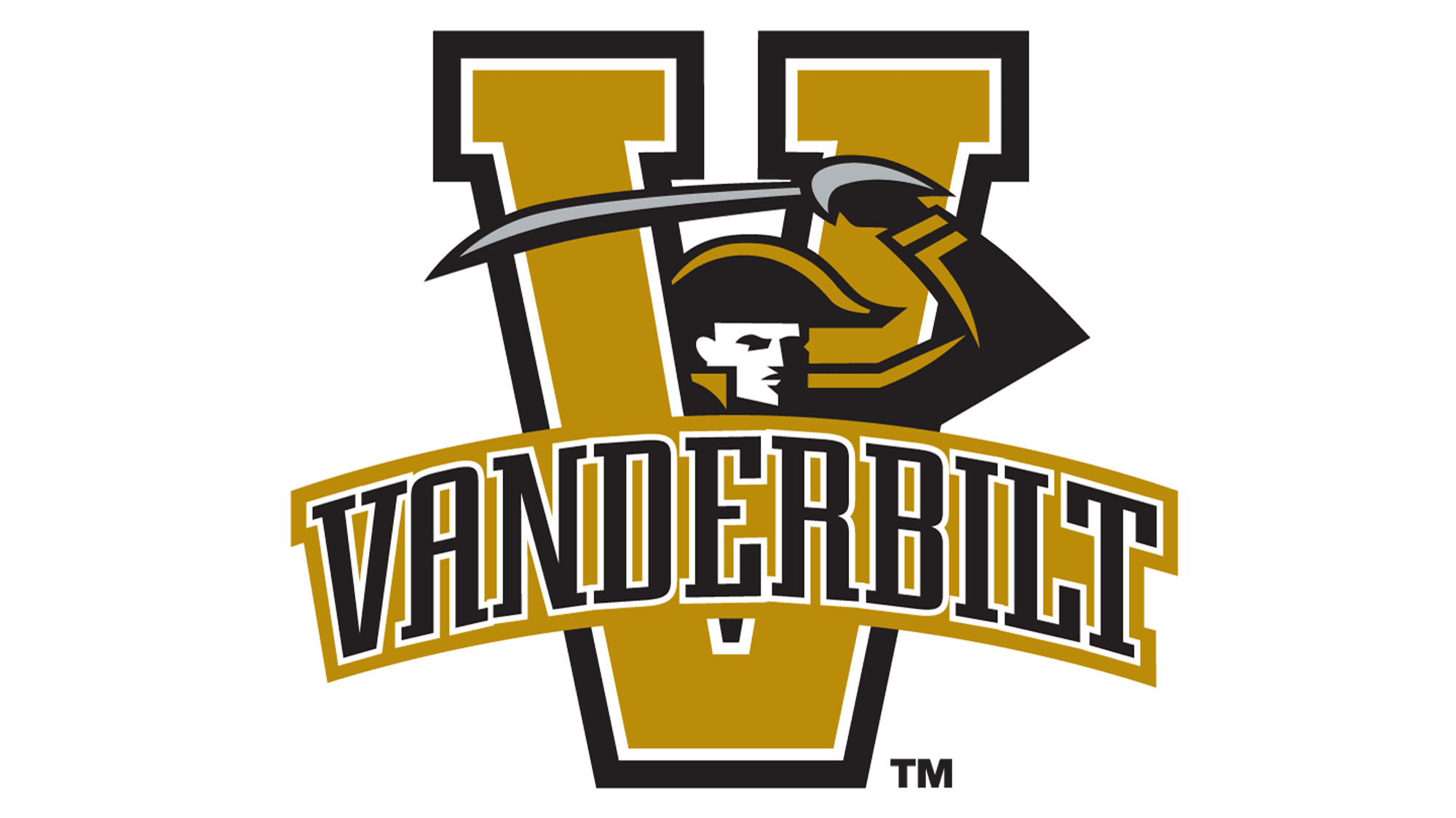 Vanderbilt Commodores logo with a stylized letter V, and the word 'Vanderbilt' below.