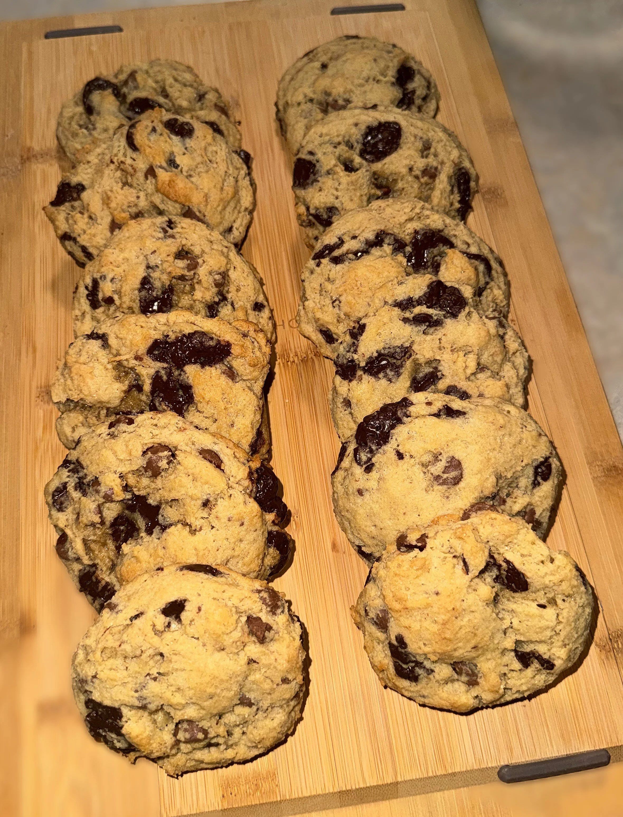 Double Chocolate Chip Sourdough Cookies