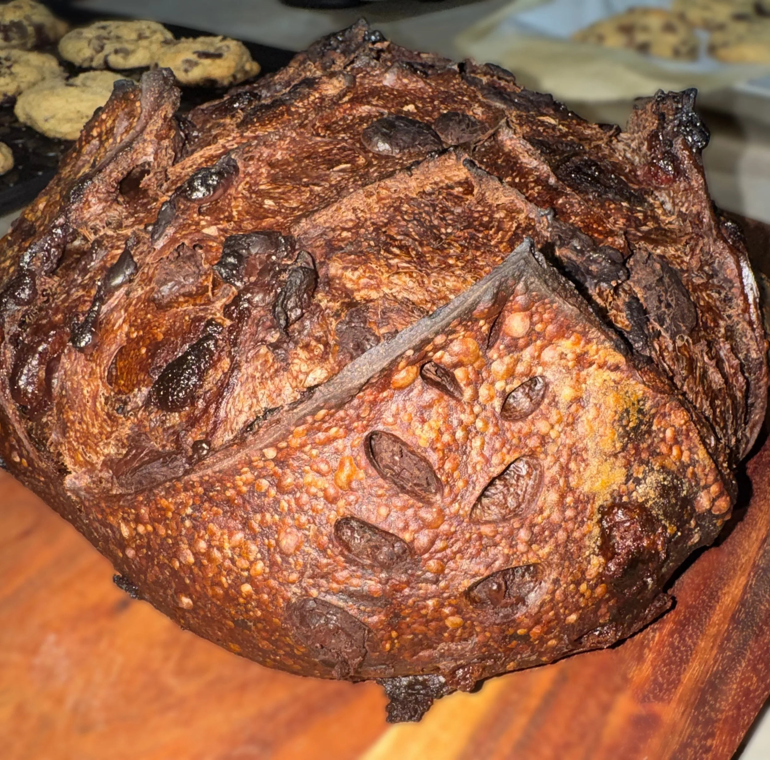 Double Chocolate Espresso Sourdough Loaf