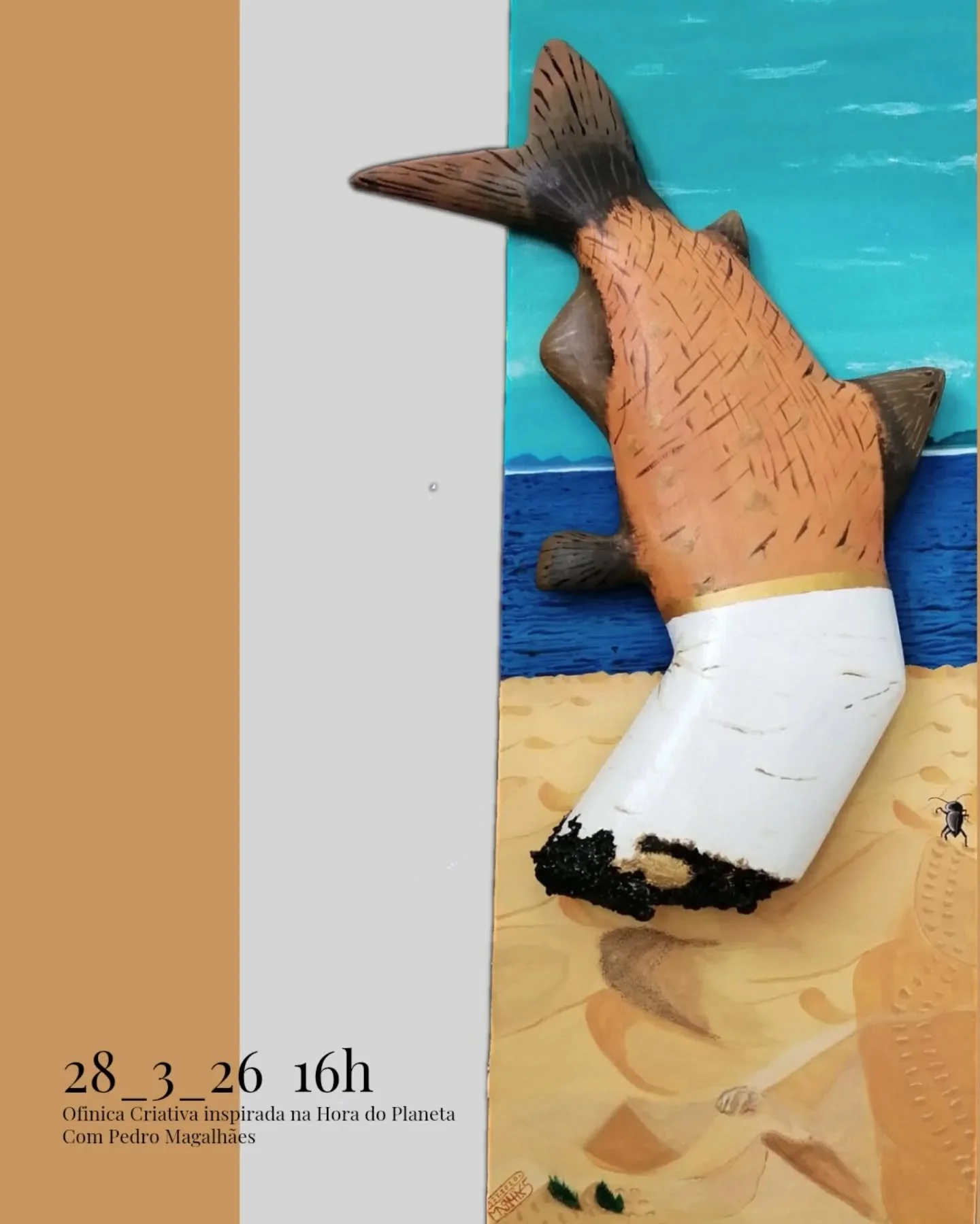 Temoso prazer de apresentar uma experi&ecirc;ncia criativa inspirada na Hora do Planeta!

Vamos dar nova vida a materiais reciclados e transform&aacute;-los num objeto art&iacute;stico 3D &uacute;nico. Este encontro &eacute; um convite para despertar