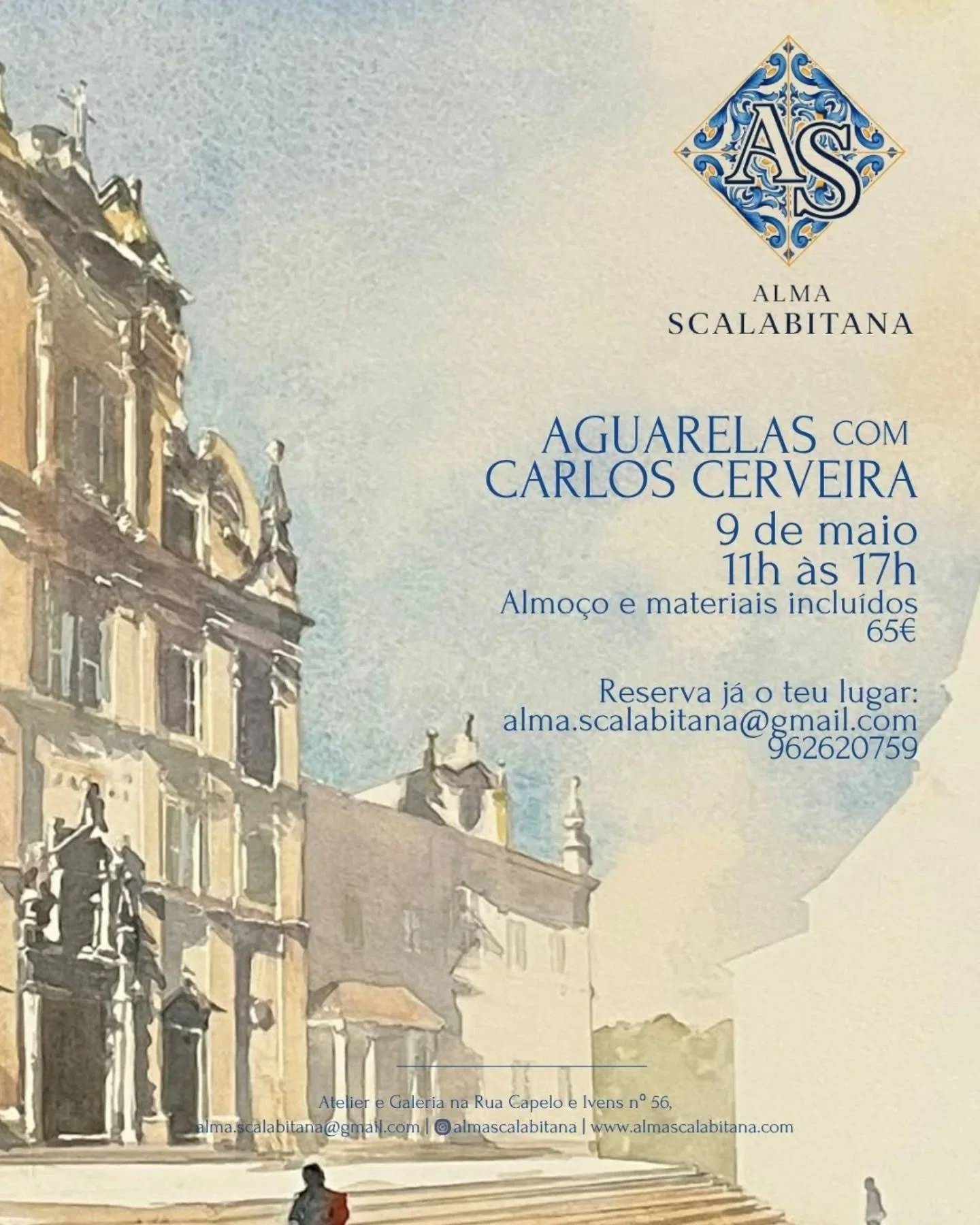 H&aacute; momentos em que tudo abranda...

No dia 9 de maio, das 11h &agrave;s 17h, n&oacute;s convidamos-te para uma experi&ecirc;ncia art&iacute;stica com o artista Carlos Cerveira @carloscerveira55 . Um dia de aguarela pensado para quem quer mais 