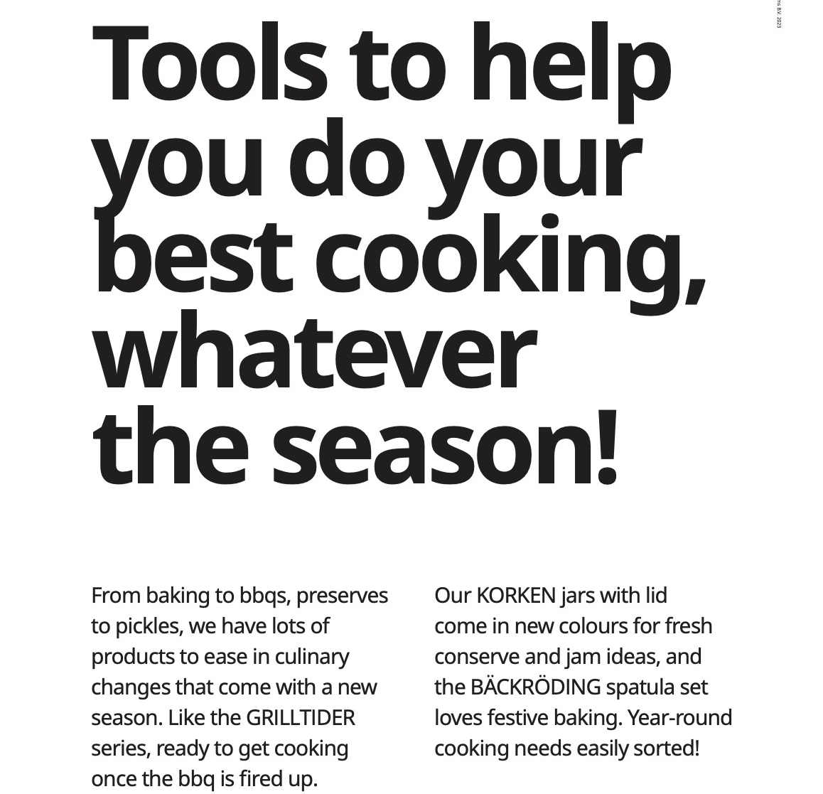 New kitchenware products text