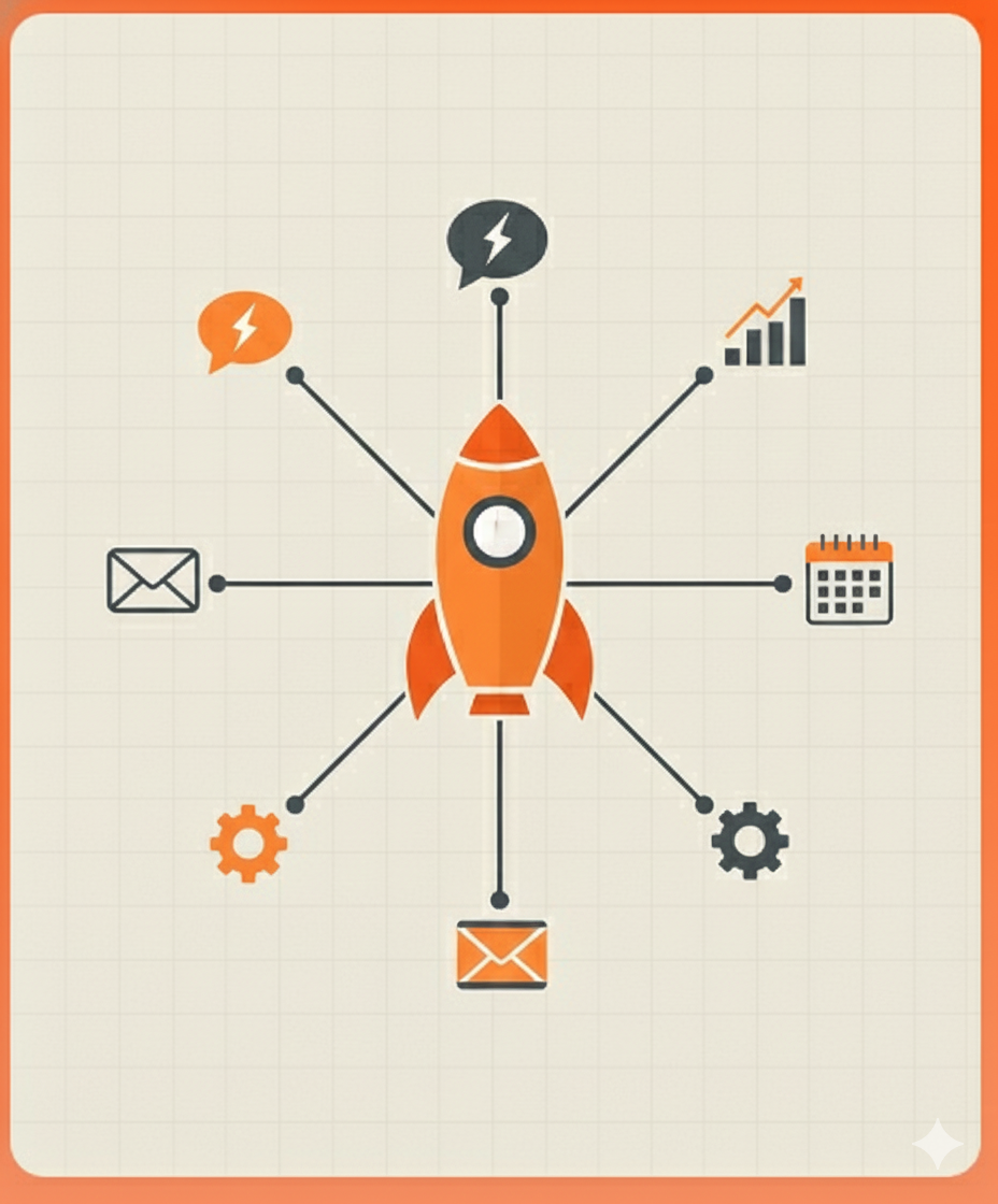Illustration representing scalable AI initiatives and business growth