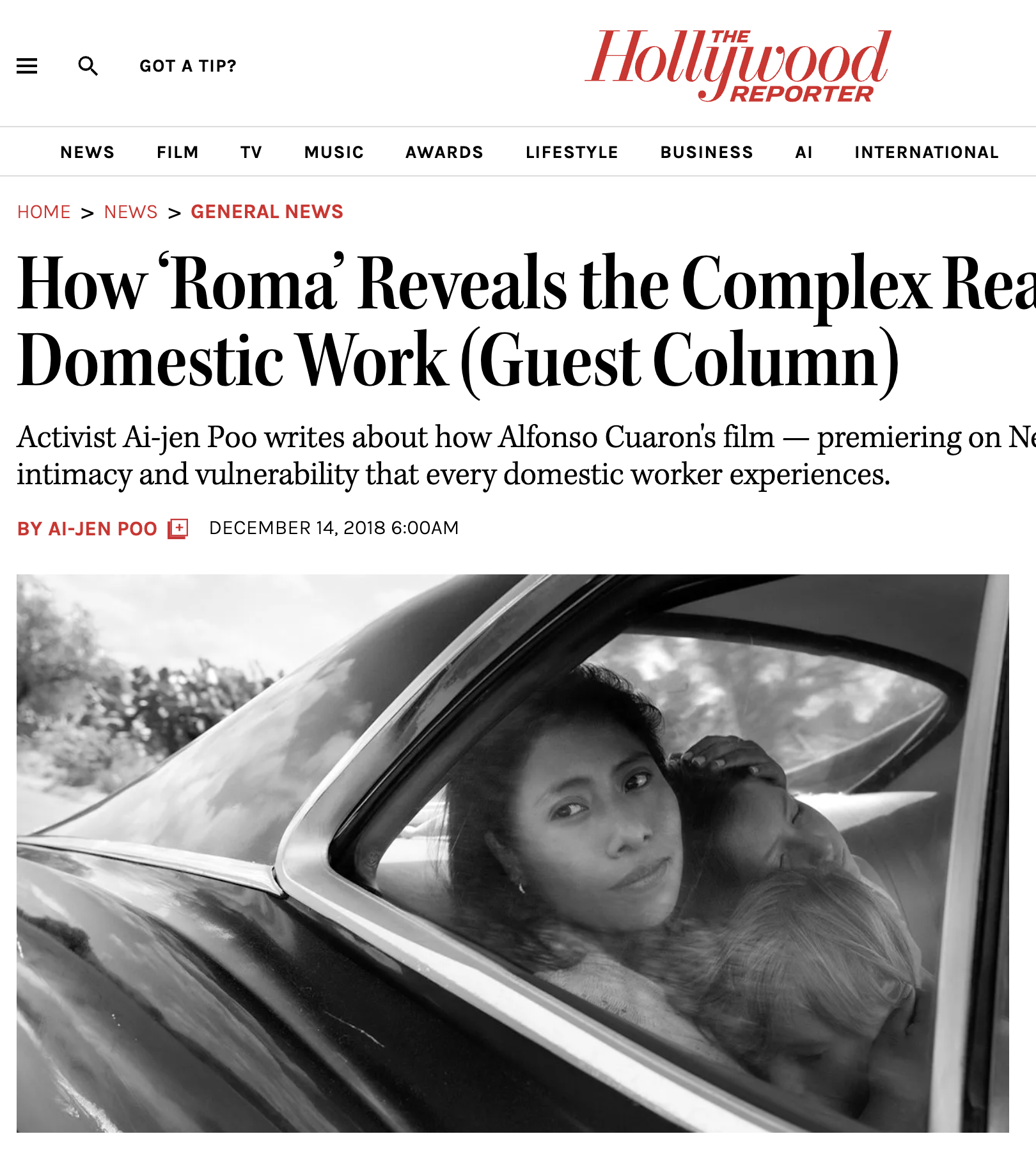 Hollywood Reporter: Roma
