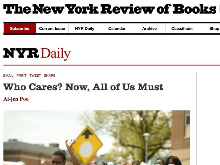 The New York Review of Books: Who Cares? 