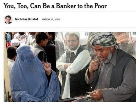 NYT: You, Too, Can Be a Banker to the Poor