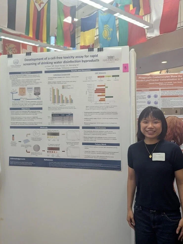 CJ presents her summer research at Haverford College's 2026 Undergraduate Science Research Symposium