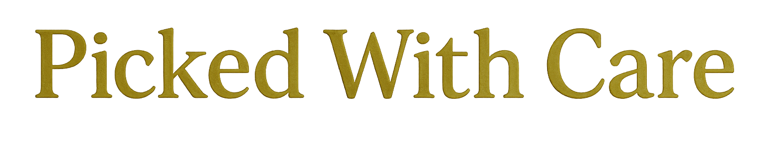 Text that says "Picked With Care" in large gold letters.