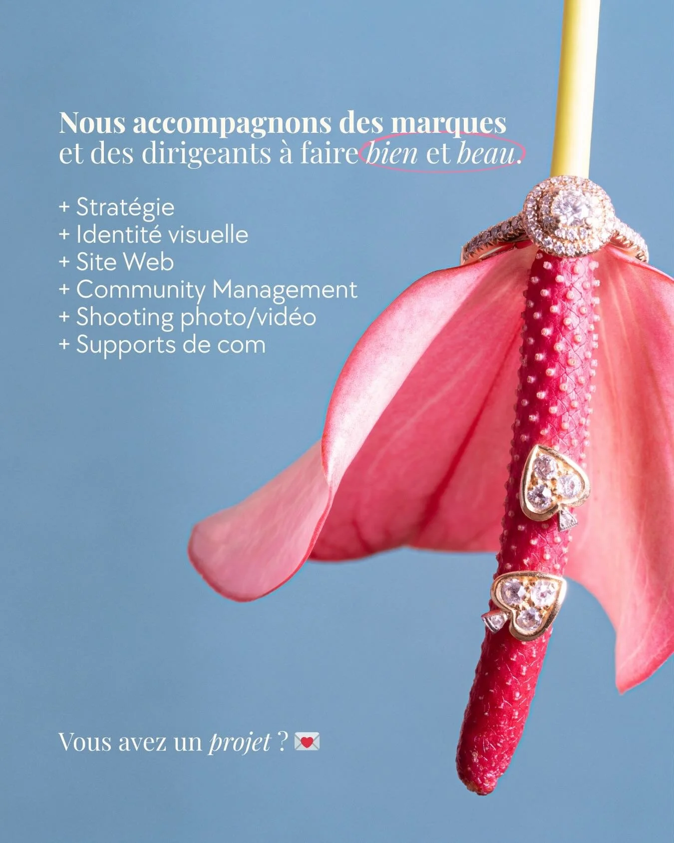 Agence Makers - agence de communication cr&eacute;ative

Nous accompagnons des marques et des dirigeants &agrave; faire bien &amp; beau au travers d&rsquo;une communication strat&eacute;gique.

+ Strat&eacute;gie
+ Identit&eacute; visuelle
+ Site Web