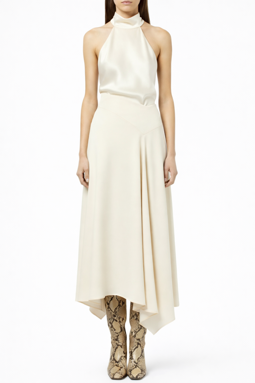 Asymmetric Silk Skirt