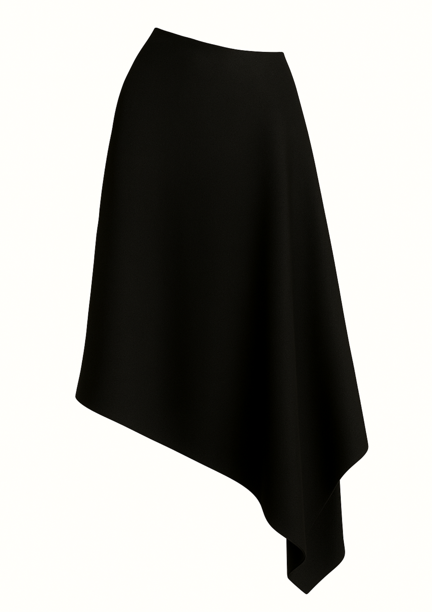 Asymmetric Wool Skirt