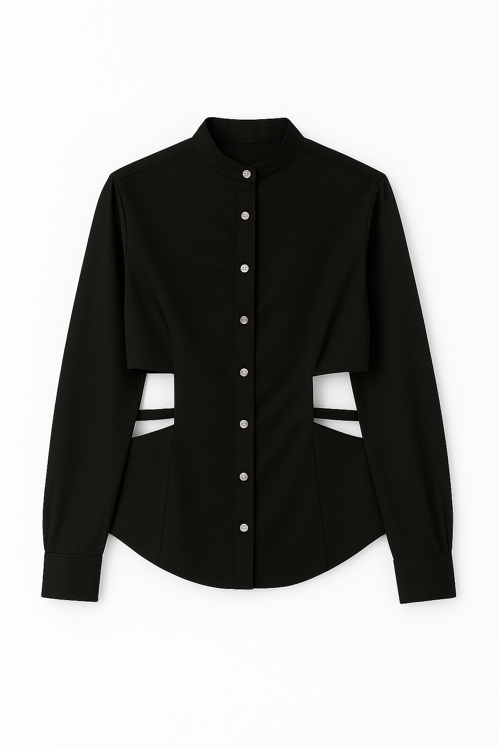 Cutout Silk Harness Shirt