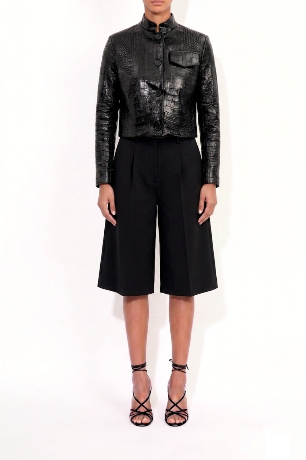 Croc Leather Jacket