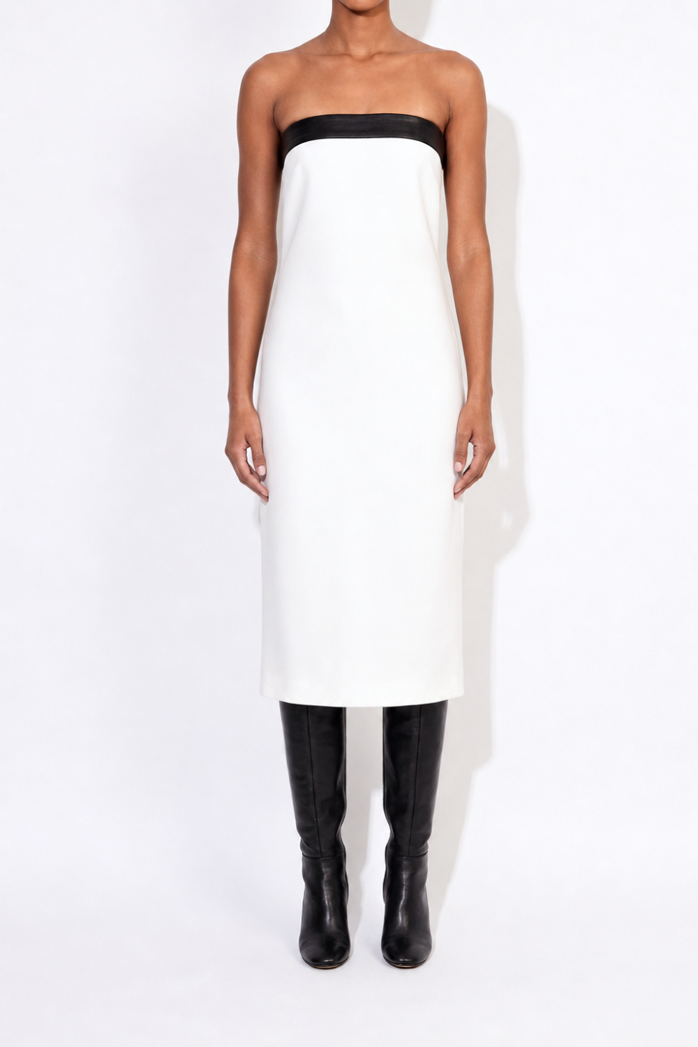 Strapless Leather Dress
