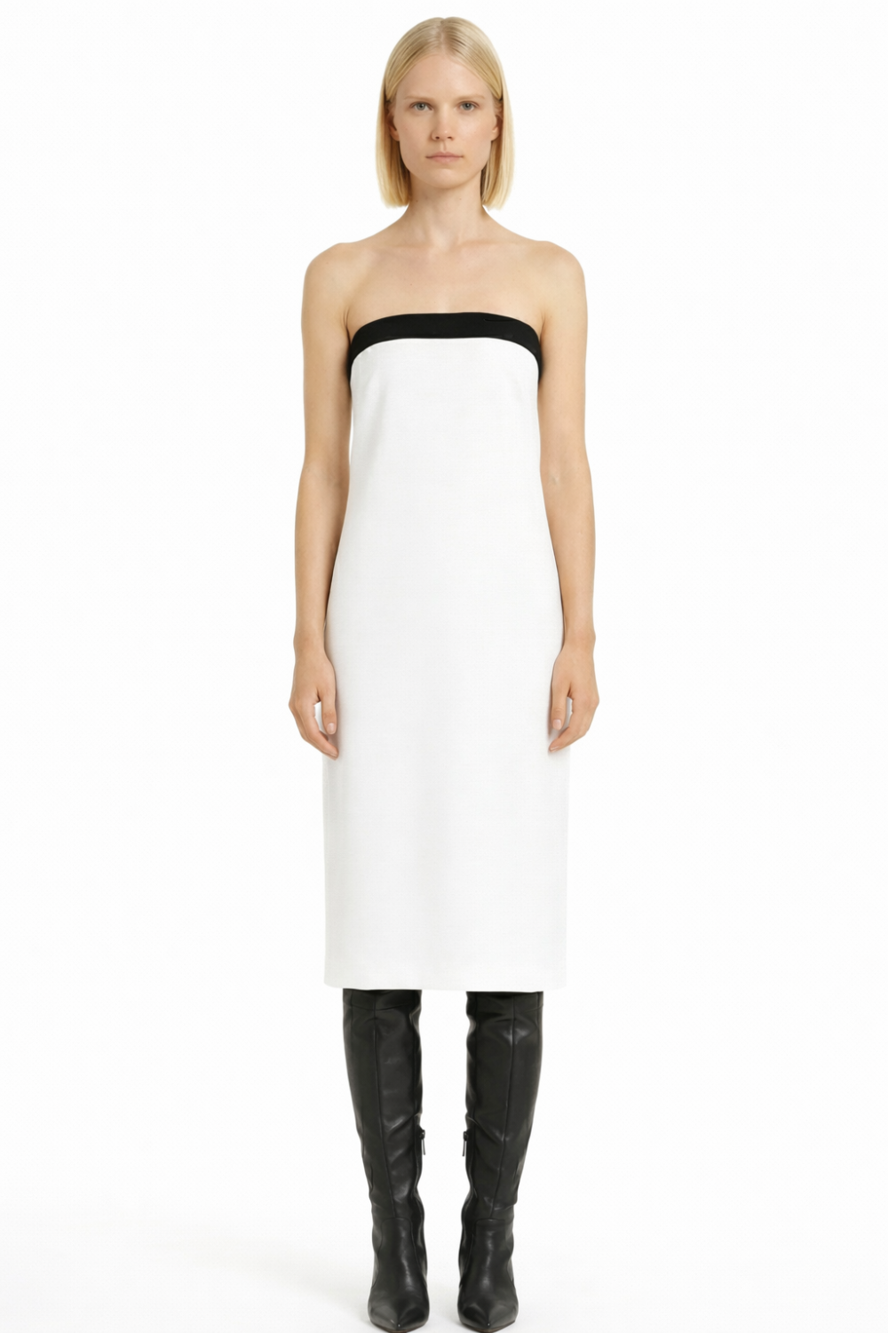 Strapless Leather Dress