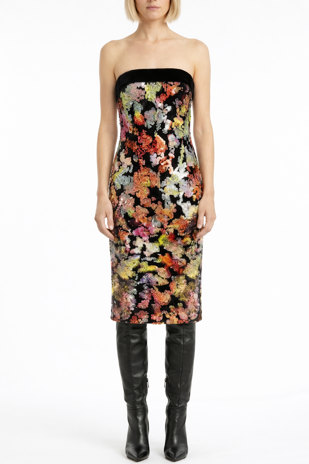 Floral Strapless Dress