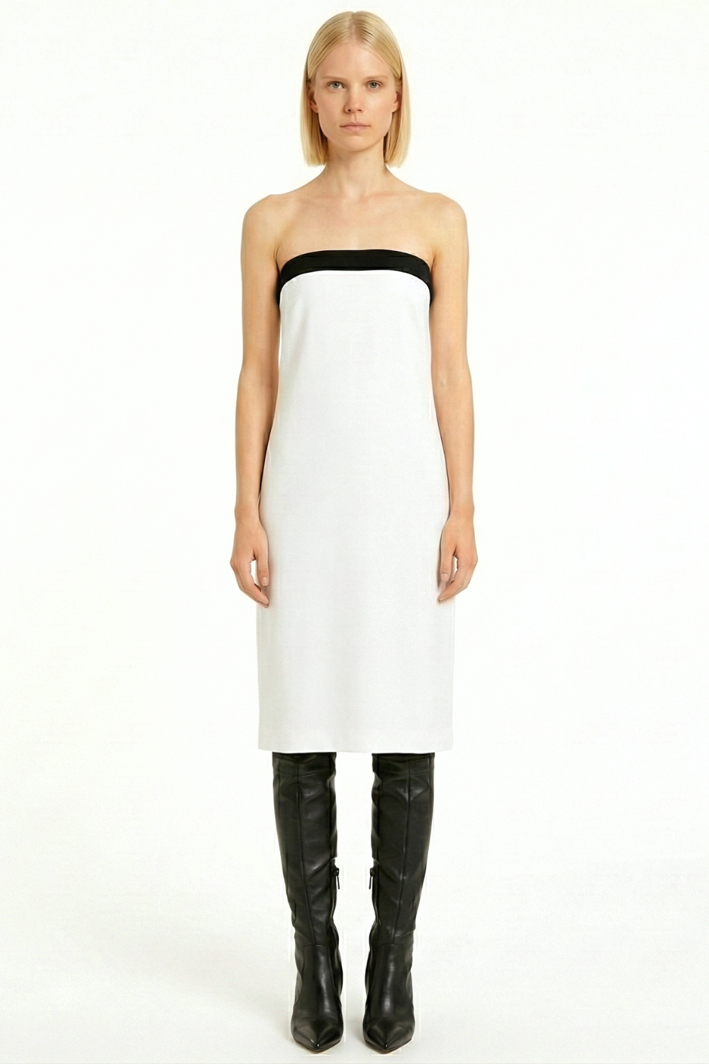 Strapless Leather Dress