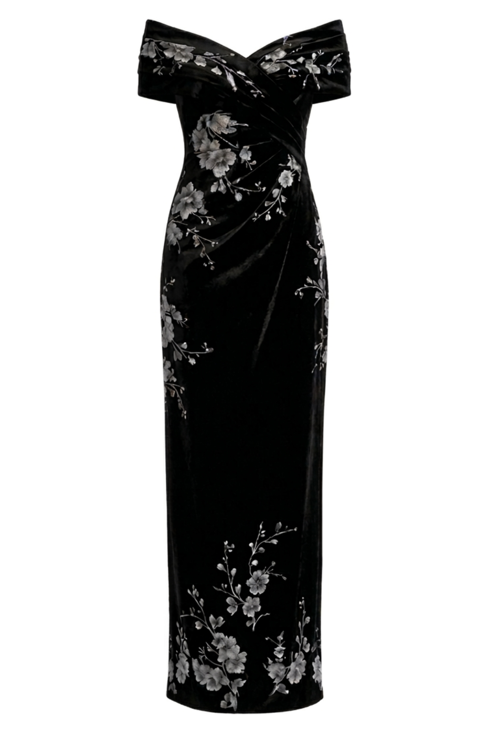 Draped Off-Shoulder Dress