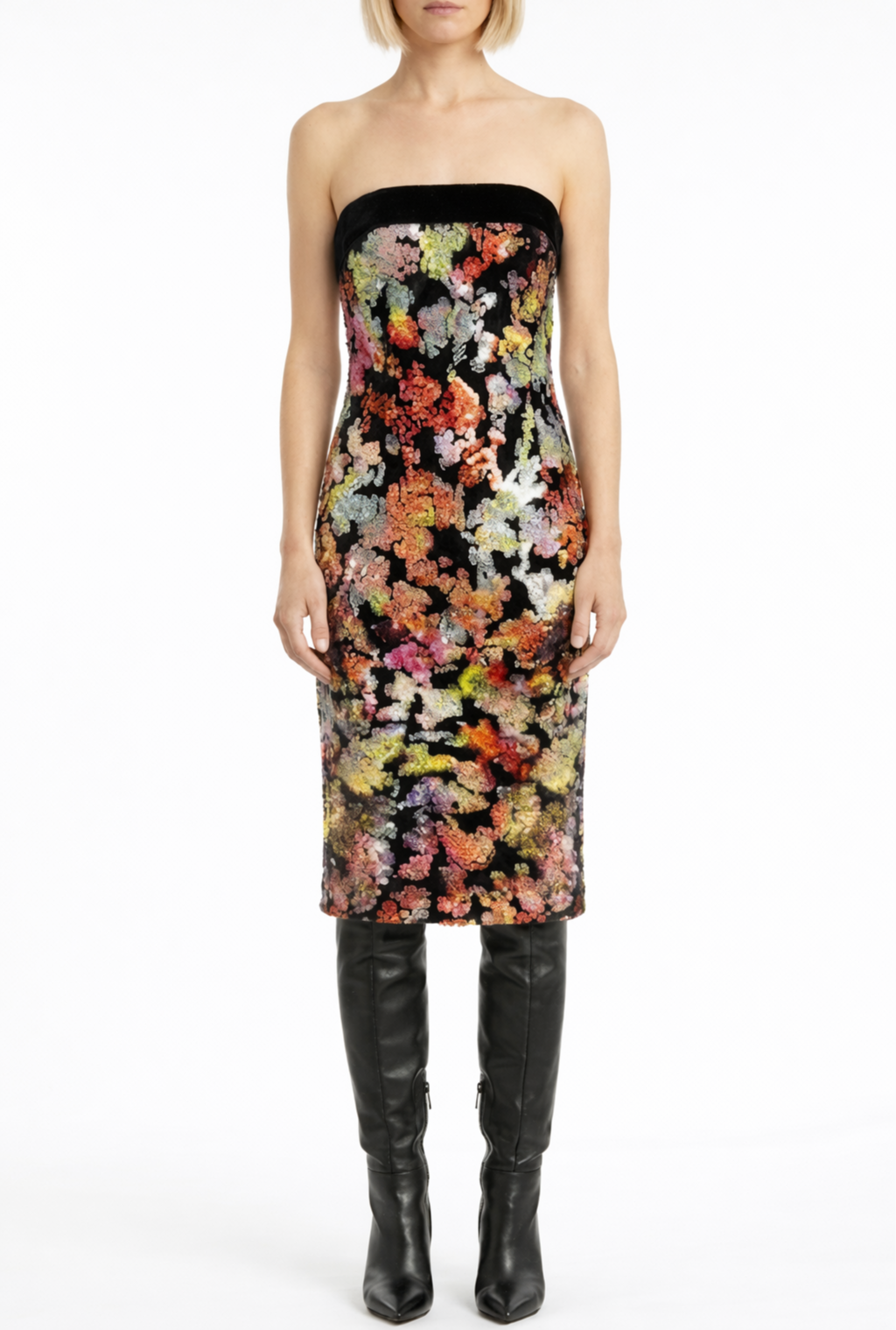 Floral Strapless Dress