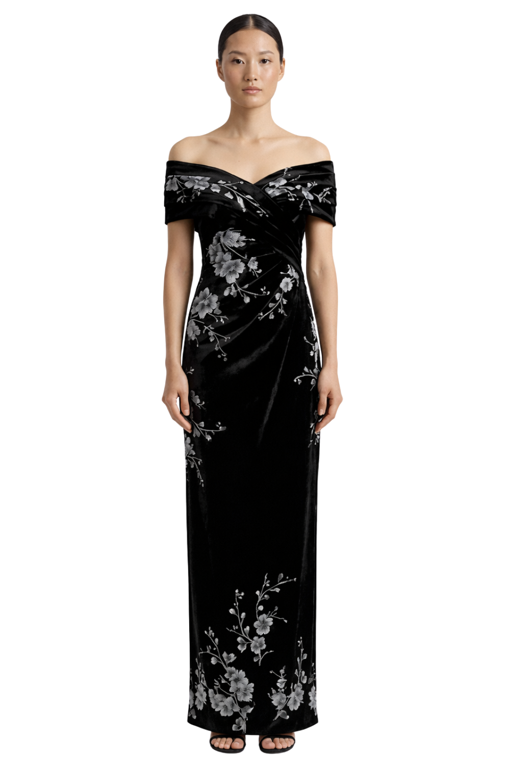 Draped Off-Shoulder Dress