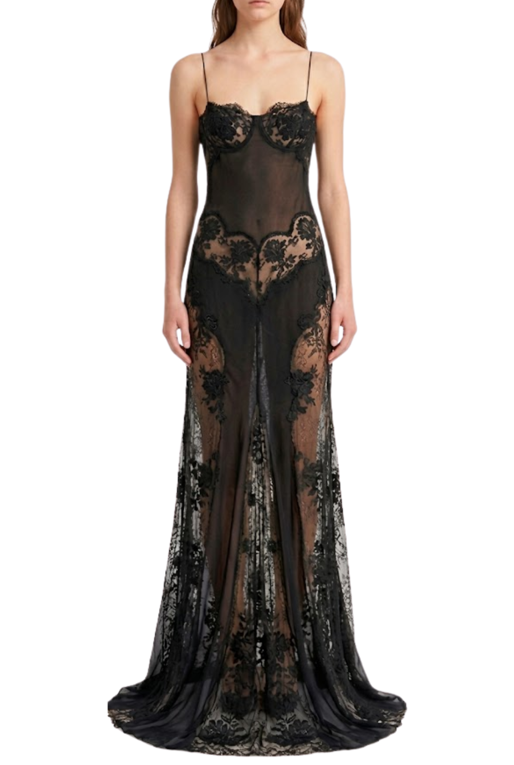 Appliqué Lace Gown