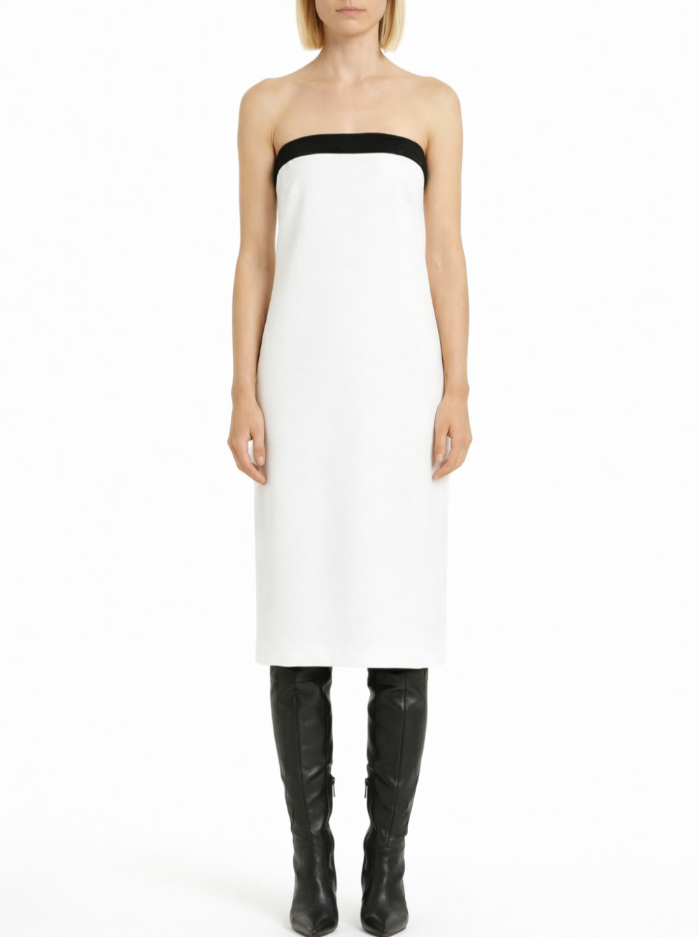 Strapless Leather Dress