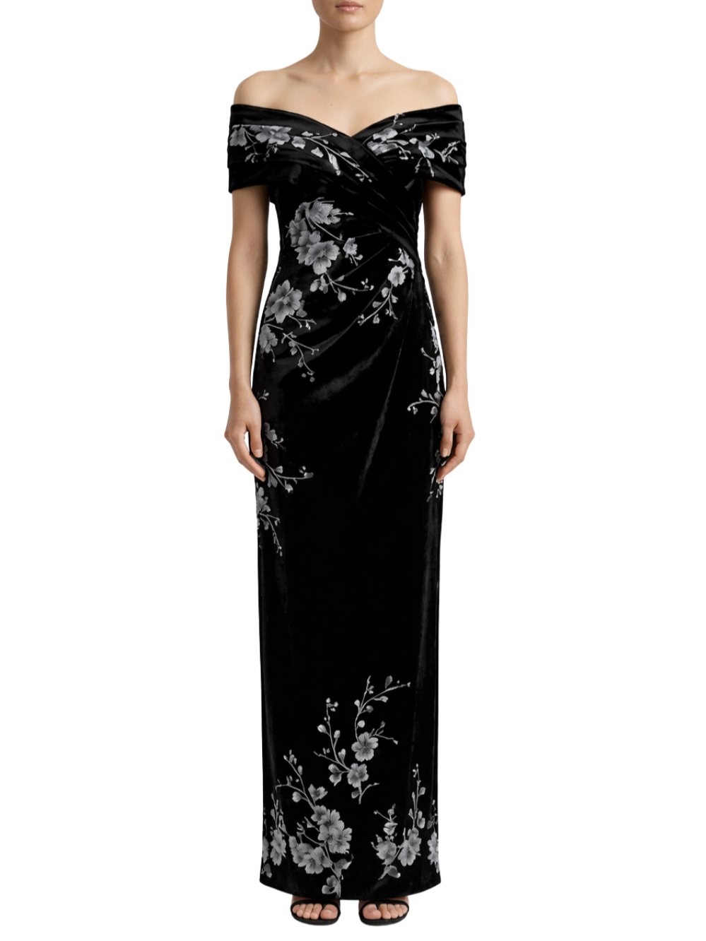 Draped Off-Shoulder Dress