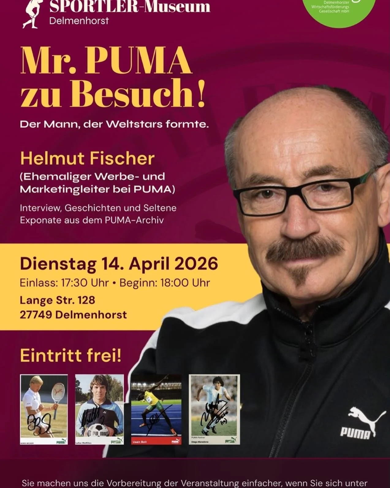 Noch 13 Tage - jetzt anmelden unter info@sportler-museum.de&hellip; 👍💪