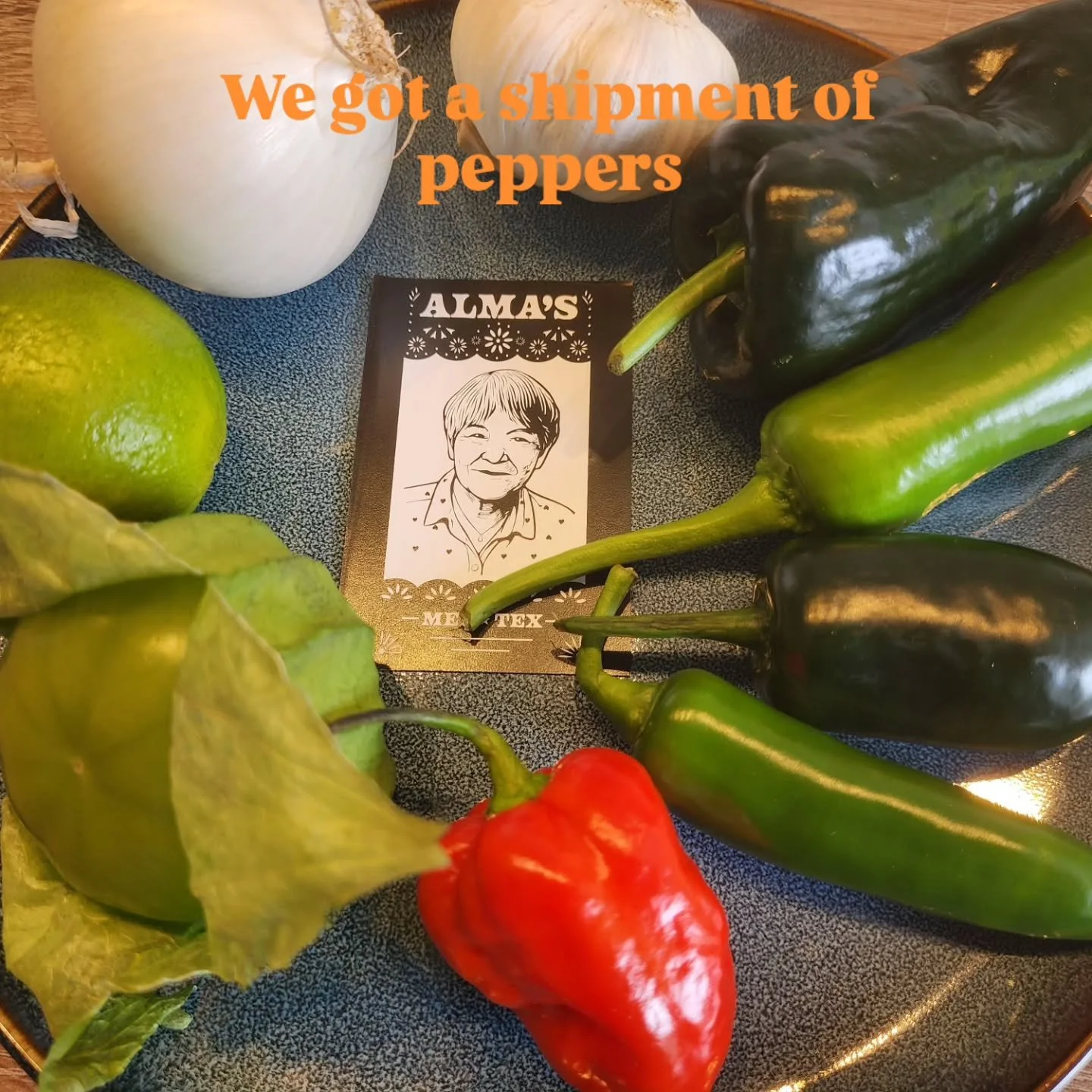 We're gearing up for the next market.We've got a new shipment of peppers and can't wait to start cooking. #salsa #mexicanfood #marketplace #peppers #daft
