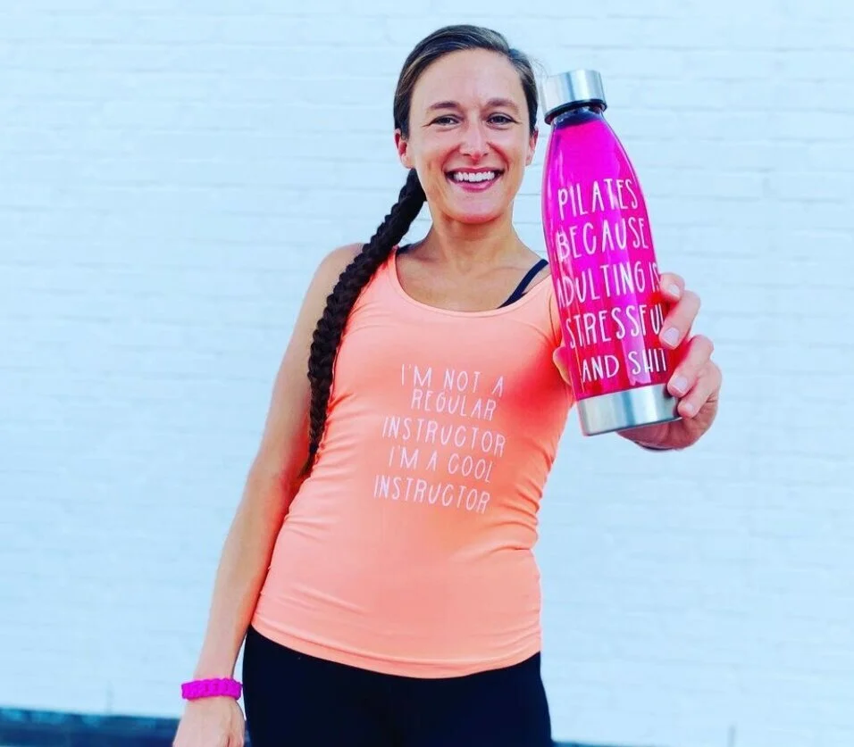 Popin Pilates on the lawn with Lori  