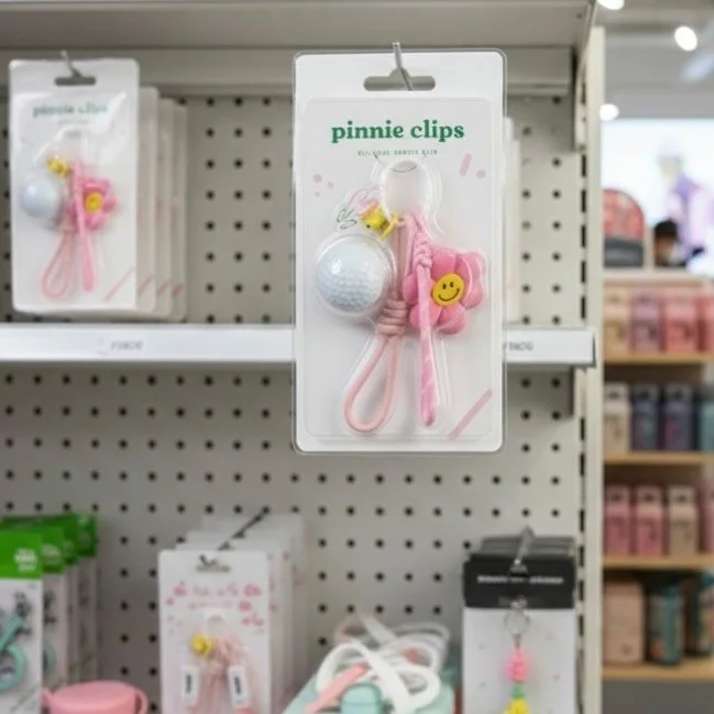 Think the clip is cool? Just wait.

The real magic is our rotating line of charms that snap right onto your pinnie clip&mdash;so you can match your mood, your team, or your vibe. 

Clip it, swap it, and show it off on your sports bag.

Functional and