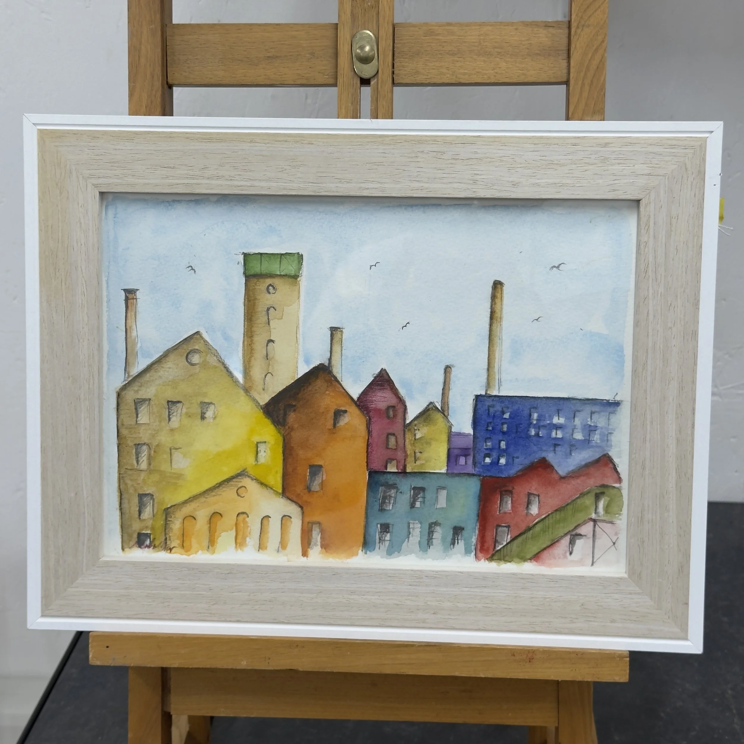 Vibrant Watercolour: Factories of Bradford