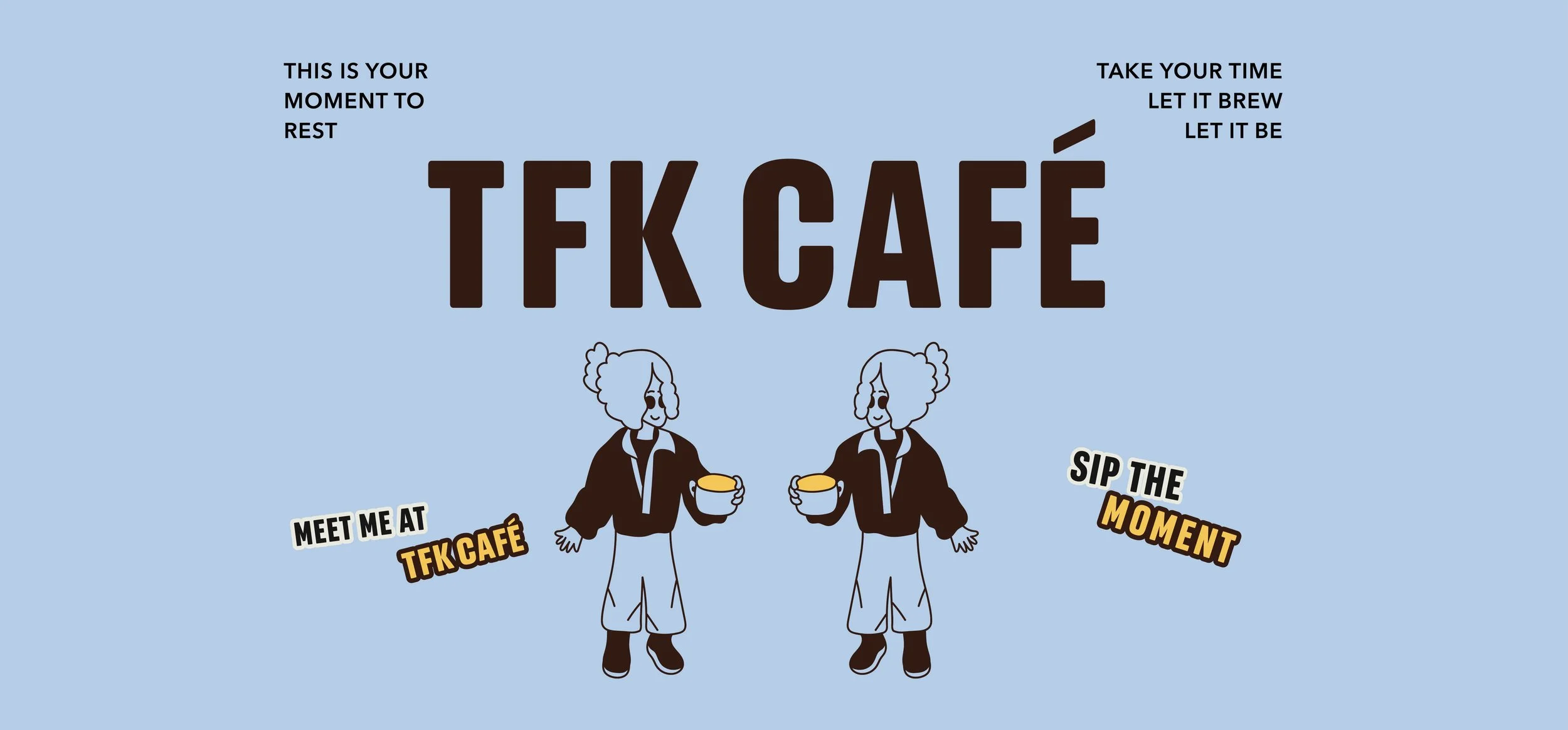 TFK cafe with mascot