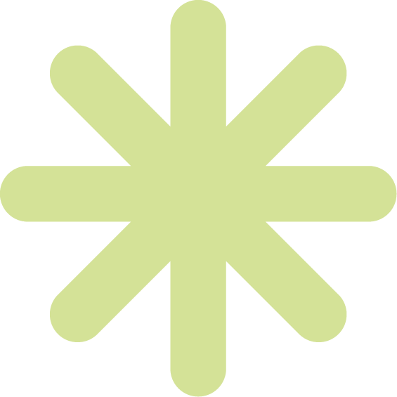 Green asterisk symbol on a black background