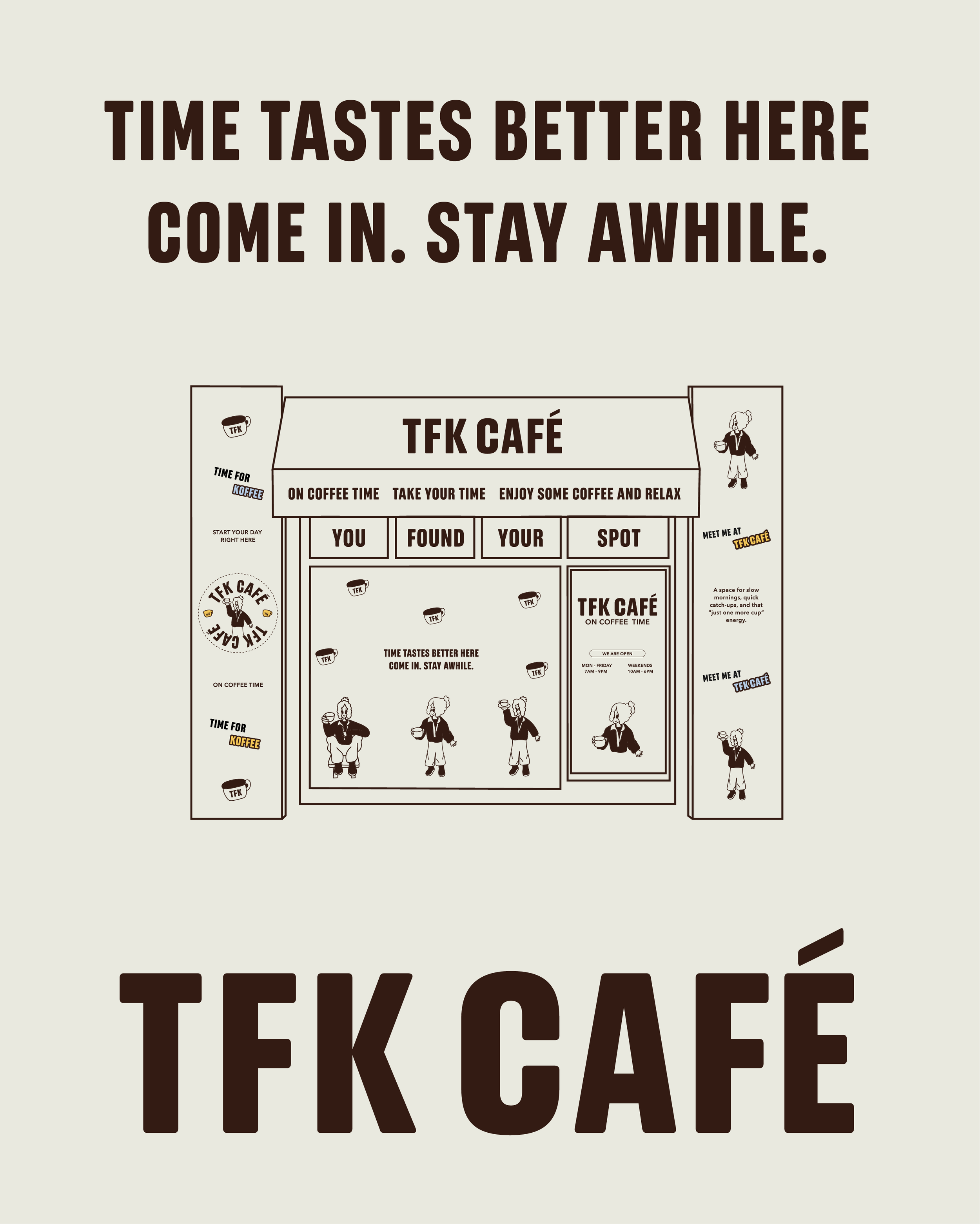 Poster of the cafe building