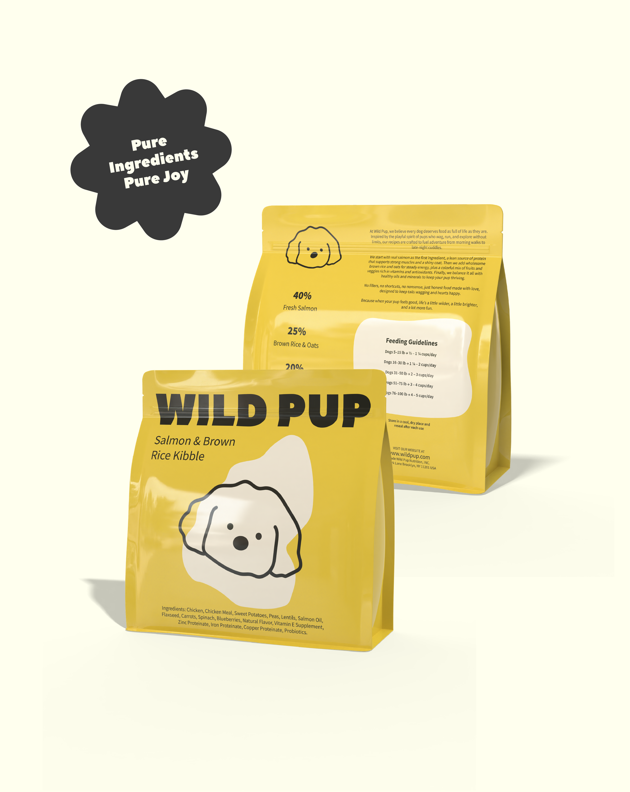 Front and Back Packaging with logo