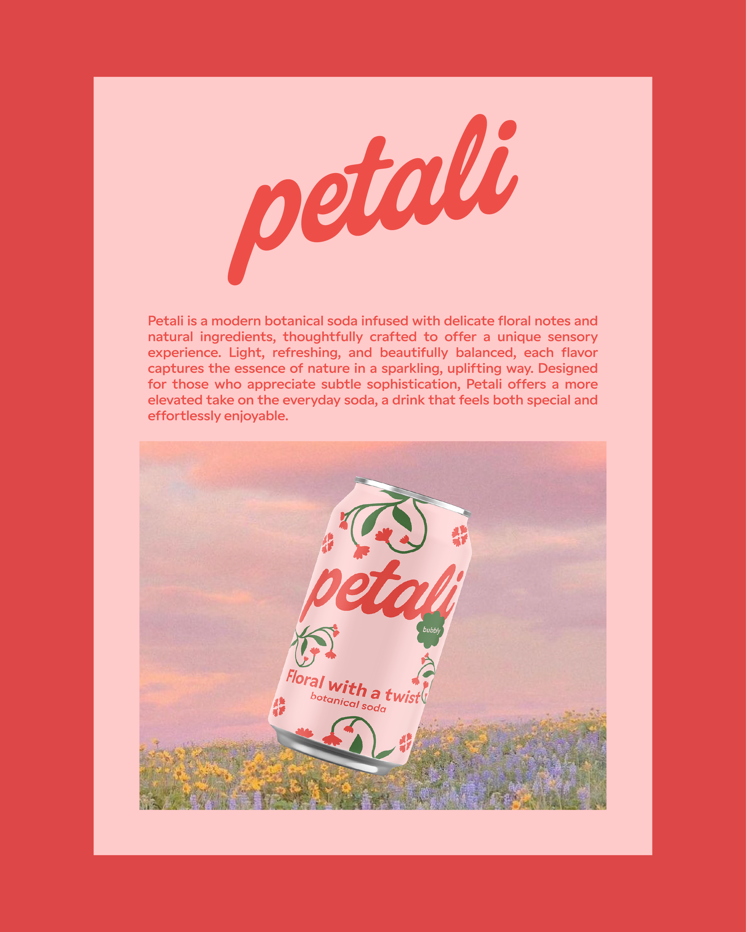 Another view of the poster with more information about the brand ans soda