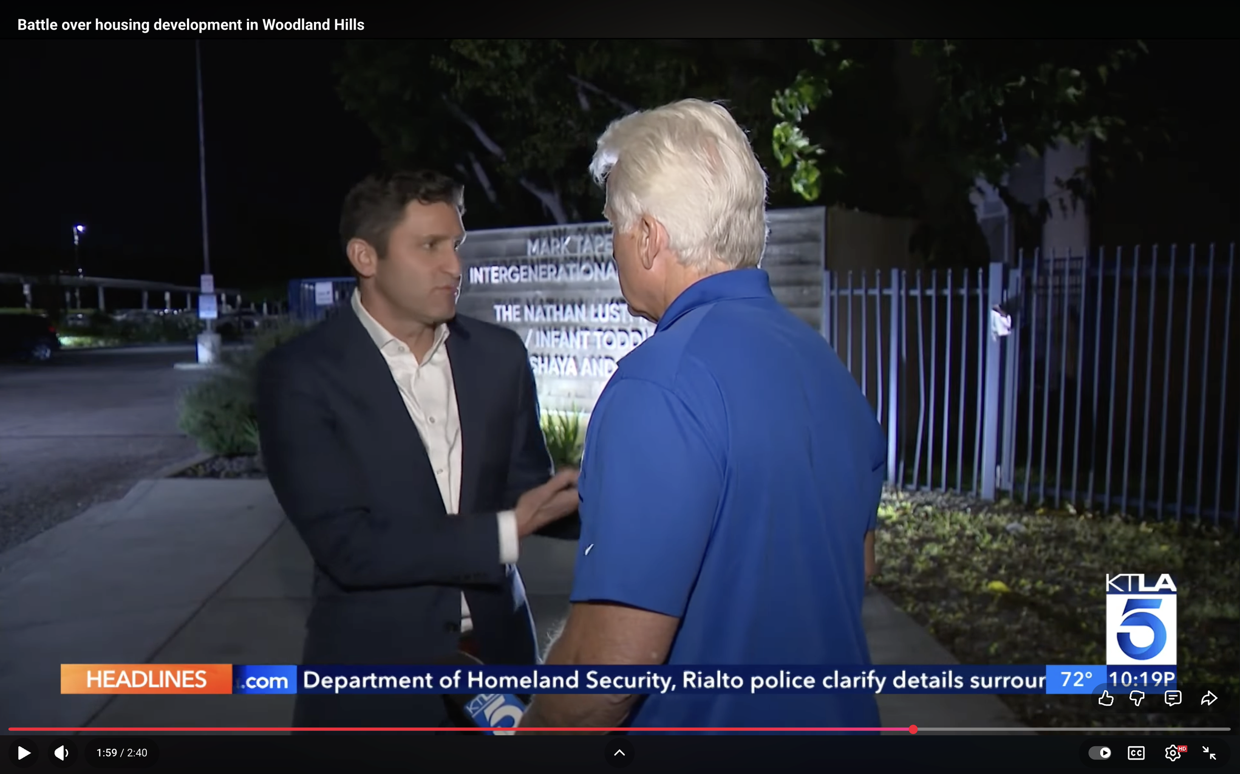 Jesse Gabriel makes Press Statement, Concerned Neighbors Gathered outside of his Holiday Party