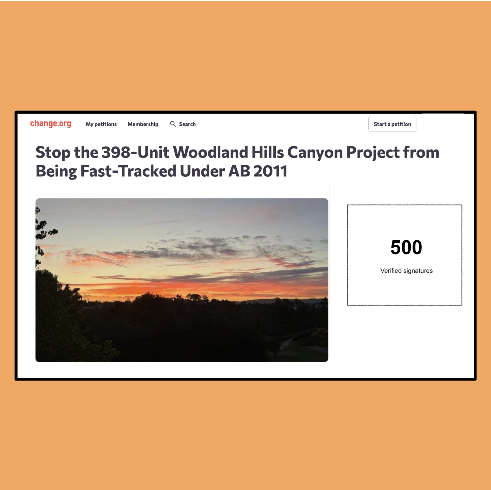 Flyers, Emails, Petition at 500